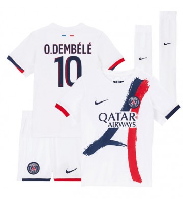 Paris Saint-Germain Ousmane Dembele #10 Bortatröja Barn 2025-26 Kortärmad (+ Korta byxor)