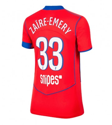 Paris Saint-Germain Warren Zaire-Emery #33 Tredje Tröja Dam 2025-26 Kortärmad