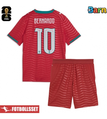 Portugal Bernardo Silva #10 Hemmatröja Barn VM 2026 Kortärmad (+ Korta byxor)