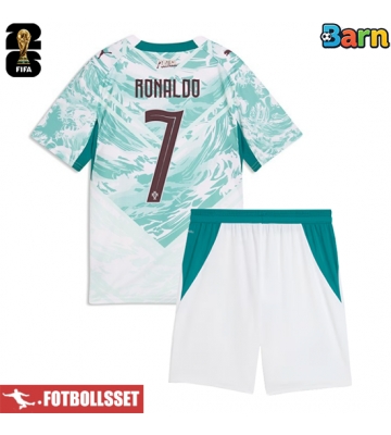 Portugal Cristiano Ronaldo #7 Bortatröja Barn VM 2026 Kortärmad (+ Korta byxor)
