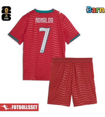 Portugal Cristiano Ronaldo #7 Hemmatröja Barn VM 2026 Kortärmad (+ Korta byxor)