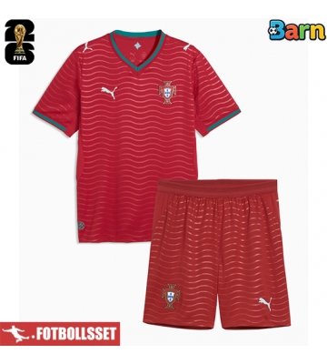 Portugal Hemmatröja Barn VM 2026 Kortärmad (+ Korta byxor)