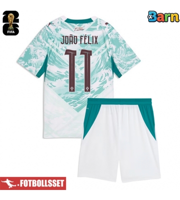 Portugal Joao Felix #11 Bortatröja Barn VM 2026 Kortärmad (+ Korta byxor)