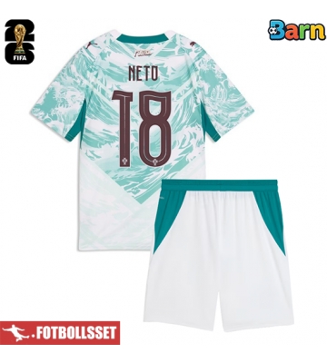 Portugal Pedro Neto #18 Bortatröja Barn VM 2026 Kortärmad (+ Korta byxor)