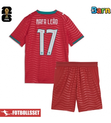 Portugal Rafael Leao #17 Hemmatröja Barn VM 2026 Kortärmad (+ Korta byxor)