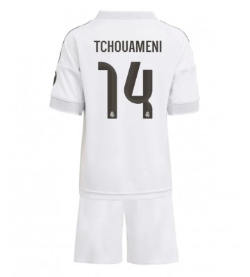 Real Madrid Aurelien Tchouameni #14 Hemmatröja Barn 2025-26 Kortärmad (+ Korta byxor)