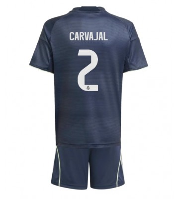 Real Madrid Daniel Carvajal #2 Bortatröja Barn 2025-26 Kortärmad (+ Korta byxor)