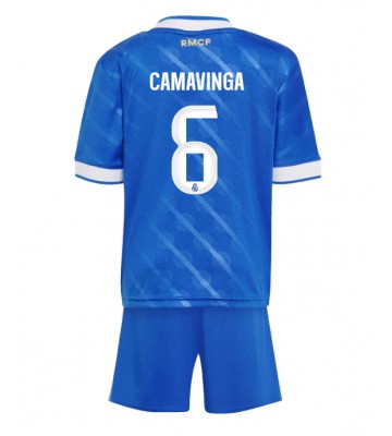 Real Madrid Eduardo Camavinga #6 Tredje Tröja Barn 2025-26 Kortärmad (+ Korta byxor)