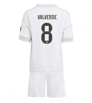 Real Madrid Federico Valverde #8 Hemmatröja Barn 2025-26 Kortärmad (+ Korta byxor)