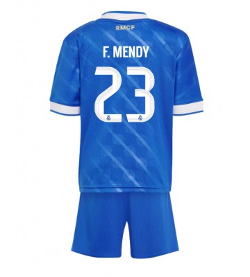 Real Madrid Ferland Mendy #23 Tredje Tröja Barn 2025-26 Kortärmad (+ Korta byxor)