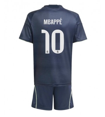Real Madrid Kylian Mbappe #10 Bortatröja Barn 2025-26 Kortärmad (+ Korta byxor)