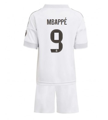 Real Madrid Kylian Mbappe #9 Hemmatröja Barn 2025-26 Kortärmad (+ Korta byxor)