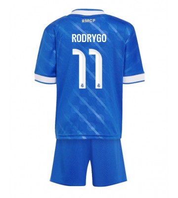 Real Madrid Rodrygo Goes #11 Tredje Tröja Barn 2025-26 Kortärmad (+ Korta byxor)