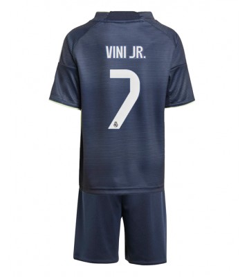 Real Madrid Vinicius Junior #7 Bortatröja Barn 2025-26 Kortärmad (+ Korta byxor)