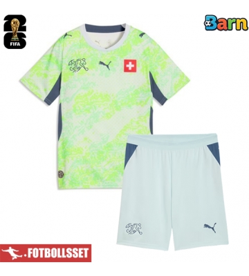 Schweiz Bortatröja Barn VM 2026 Kortärmad (+ Korta byxor)