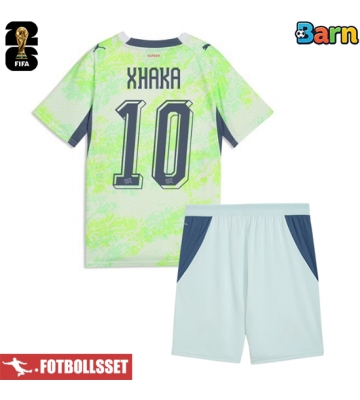 Schweiz Granit Xhaka #10 Bortatröja Barn VM 2026 Kortärmad (+ Korta byxor)