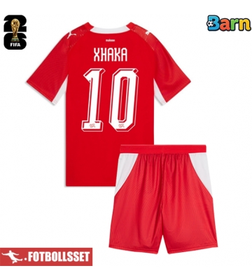 Schweiz Granit Xhaka #10 Hemmatröja Barn VM 2026 Kortärmad (+ Korta byxor)