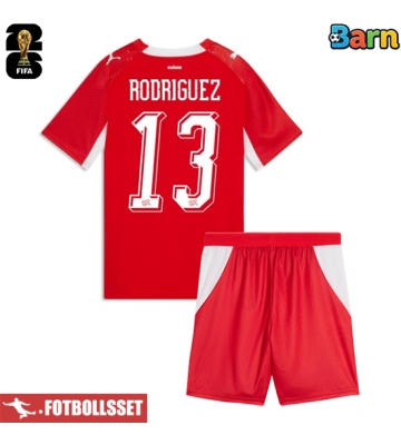 Schweiz Ricardo Rodriguez #13 Hemmatröja Barn VM 2026 Kortärmad (+ Korta byxor)
