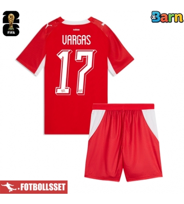 Schweiz Ruben Vargas #17 Hemmatröja Barn VM 2026 Kortärmad (+ Korta byxor)