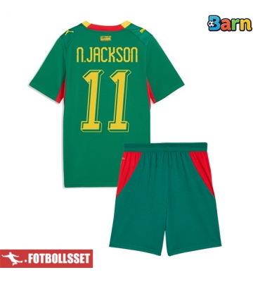 Senegal Nicolas Jackson #11 Bortatröja Barn VM 2026 Kortärmad (+ Korta byxor)