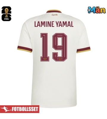 Spanien Lamine Yamal #19 Bortatröja VM 2026 Kortärmad