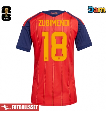 Spanien Martin Zubimendi #18 Hemmatröja Dam VM 2026 Kortärmad