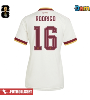 Spanien Rodri Hernandez #16 Bortatröja Dam VM 2026 Kortärmad