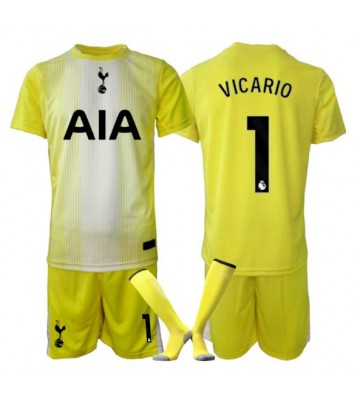 Tottenham Hotspur Guglielmo Vicario #1 Målvakt Tredje Tröja Barn 2025-26 Kortärmad (+ Korta byxor)