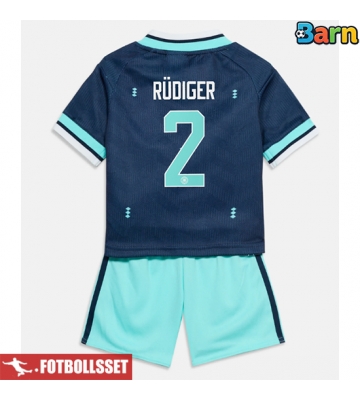 Tyskland Antonio Rudiger #2 Bortatröja Barn VM 2026 Kortärmad (+ Korta byxor)