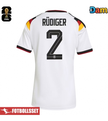 Tyskland Antonio Rudiger #2 Hemmatröja Dam VM 2026 Kortärmad