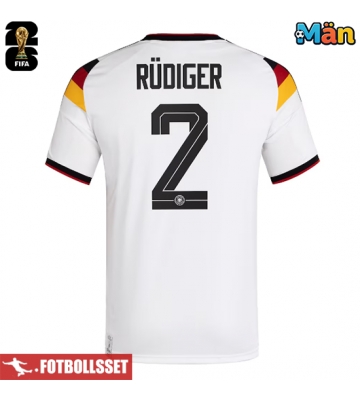 Tyskland Antonio Rudiger #2 Hemmatröja VM 2026 Kortärmad