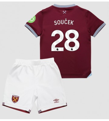West Ham United Tomas Soucek #28 Hemmatröja Barn 2025-26 Kortärmad (+ Korta byxor)