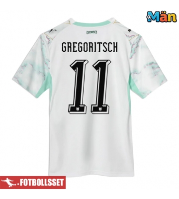 Österrike Michael Gregoritsch #11 Bortatröja VM 2026 Kortärmad