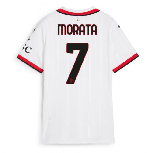 AC Milan Alvaro Morata #7 Bortatröja Dam 2024-25 Kortärmad AC Milan Alvaro Morata #7 Bortatröja Dam 2024-25 Kortärmad