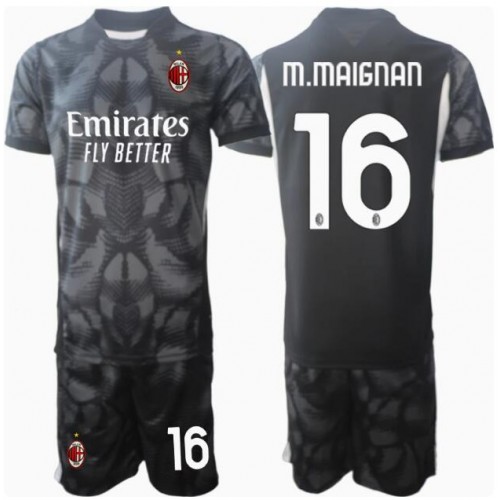 AC Milan Mike Maignan #16 Målvakt Hemmatröja Barn 2024-25 Kortärmad (+ Korta byxor)