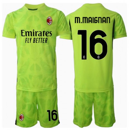 AC Milan Mike Maignan #16 Målvakt Tredje Tröja Barn 2024-25 Kortärmad (+ Korta byxor)