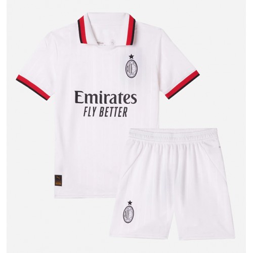 AC Milan Rafael Leao #10 Bortatröja Barn 2024-25 Kortärmad (+ Korta byxor)