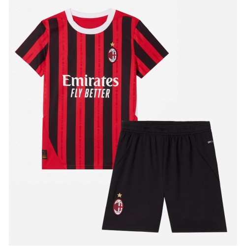 AC Milan Rafael Leao #10 Hemmatröja Barn 2024-25 Kortärmad (+ Korta byxor)