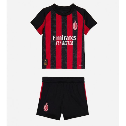 AC Milan Theo Hernandez #19 Hemmatröja Barn 2025-26 Kortärmad (+ Korta byxor)