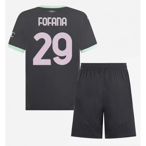 AC Milan Youssouf Fofana #29 Tredje Tröja Barn 2024-25 Kortärmad (+ Korta byxor)