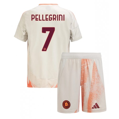 AS Roma Lorenzo Pellegrini #7 Bortatröja Barn 2024-25 Kortärmad (+ Korta byxor)