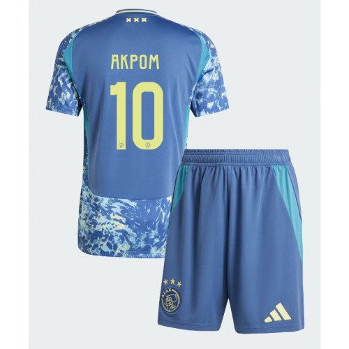 Ajax Chuba Akpom #10 Bortatröja Barn 2024-25 Kortärmad (+ Korta byxor)