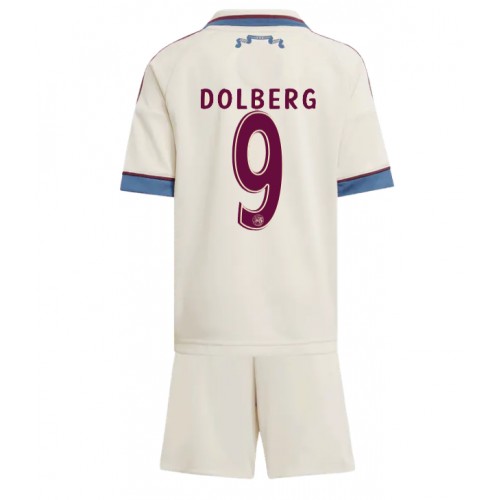 Ajax Kasper Dolberg #9 Tredje Tröja Barn 2025-26 Kortärmad (+ Korta byxor)