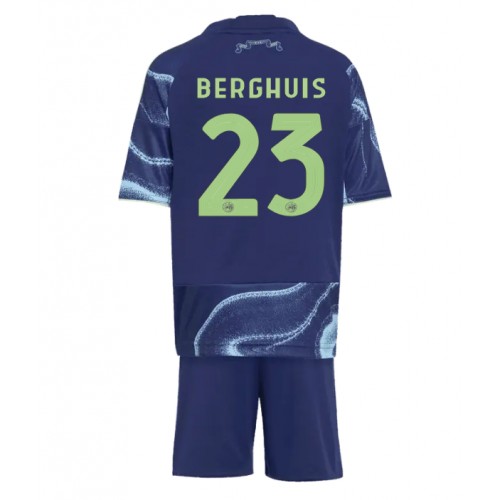 Ajax Steven Berghuis #23 Bortatröja Barn 2025-26 Kortärmad (+ Korta byxor)