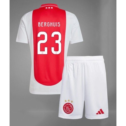 Ajax Steven Berghuis #23 Hemmatröja Barn 2024-25 Kortärmad (+ Korta byxor)