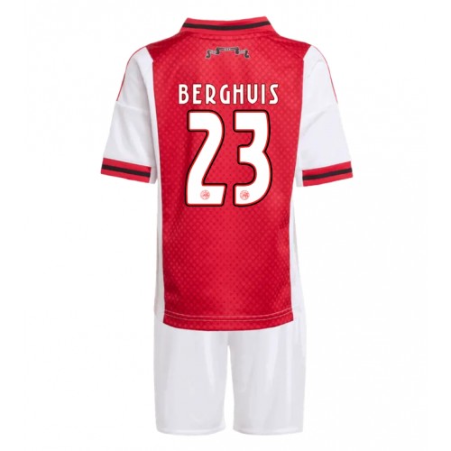 Ajax Steven Berghuis #23 Hemmatröja Barn 2025-26 Kortärmad (+ Korta byxor)
