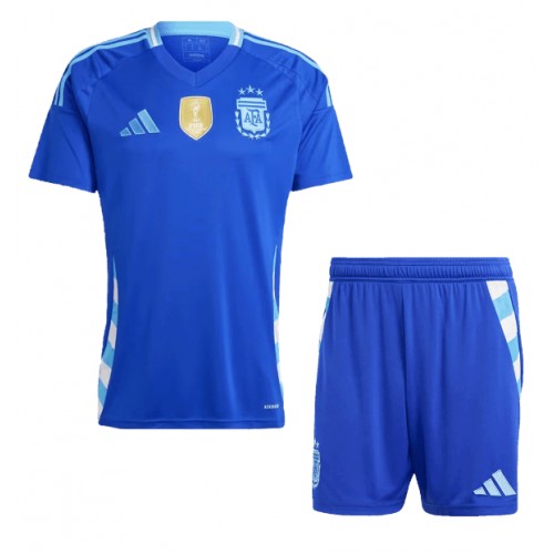 Argentina Bortatröja Barn Copa America 2024 Kortärmad (+ Korta byxor)