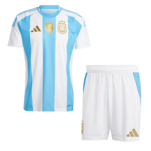 Argentina Hemmatröja Barn Copa America 2024 Kortärmad (+ Korta byxor)