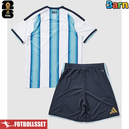 Argentina Hemmatröja Barn VM 2026 Kortärmad (+ Korta byxor)