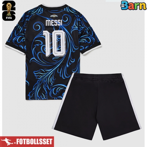 Argentina Lionel Messi #10 Bortatröja Barn VM 2026 Kortärmad (+ Korta byxor)